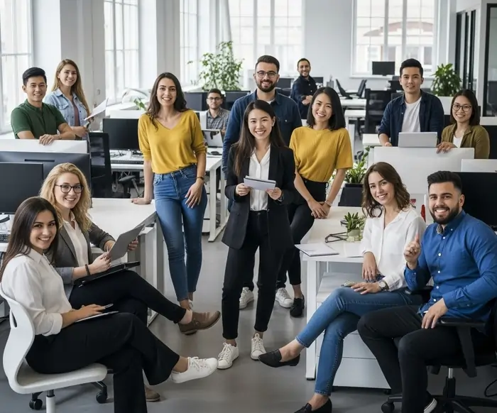 Un team affiatato in azienda | Qipo
