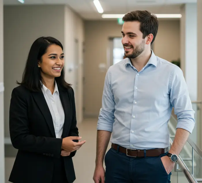 Responsabile HR Risorse Umane che dialoga con dipendente | Qipo