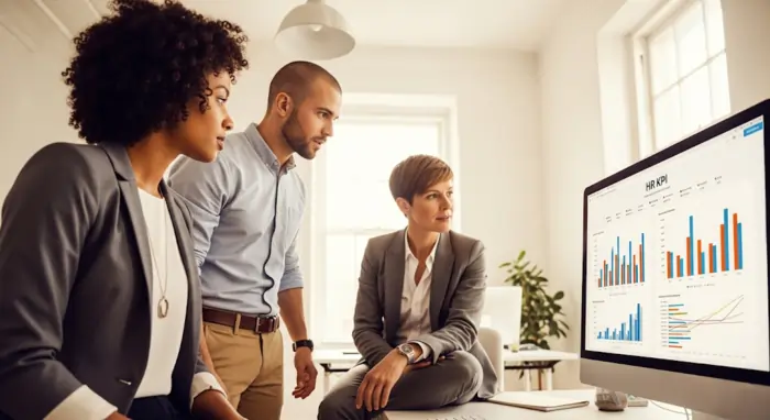 Lavoratori e responsabili HR guardano i grafici dello skill gap | Qipo