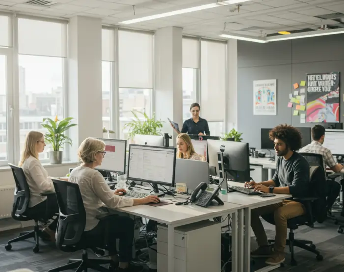 Un ufficio con un flusso di lavoro ben organizzato | Qipo
